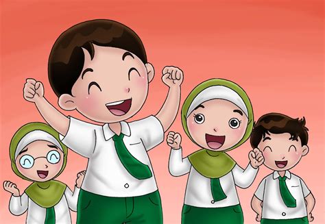 Gambar Kartun Anak Sekolah Dasar Top Gambar Bunga Mawar Imagesee