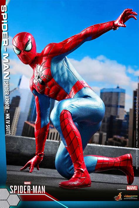 Hot Toys Marvel Spider Man Game Spider Man Spider Armor Mk Iv Suit Scale Action