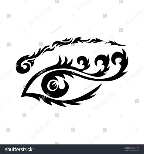 Eye Tattoo Maori Tribal Tattoo Eye Stock Illustration 355684118