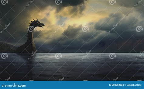 Nessie The Famed Lake Monster Of Loch Ness In Scotland Stock Photo