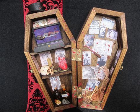 Jack The Ripper Miniature Coffin Shadow Box Etsy Halloween Shadow