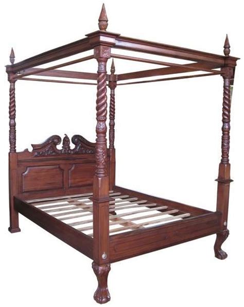 Buy victorian beds and get the best deals at the lowest prices on ebay! Waxed Mahogany 4'6 Canopy 4 Poster Bed (Various Sizes) : F ...