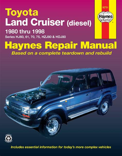 Haynes Toyota Landcruiser Manual Diesel Hj60 61 70 75 Hzj80 And Hdj80