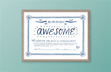 Certificate Of Awesomeness Templates For Kids Printab