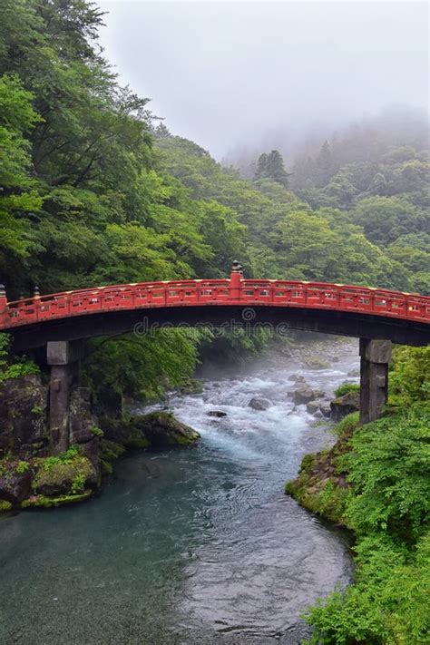 Shinkyo Bridge Over The Daiwa River In Nikko Outside Of Tokyo Japan In