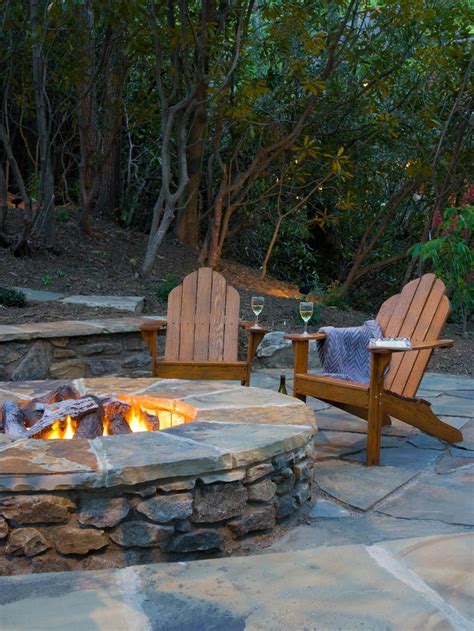 You'll only need bricks to make it and shape its back like a teardrop. Fire Pit Design Ideas | HGTV