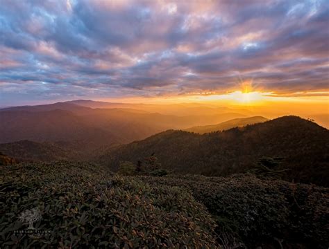 The Many Folds Of The Smoky Mountains In A Sunset From Mt Leconte