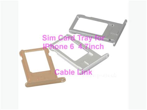 .7 sim card tray is original and brand new, and each item goes through strictly inspection before shipping out. Sim Card Tray for IPhone 6 4.7 inch (Multi-Color available ...