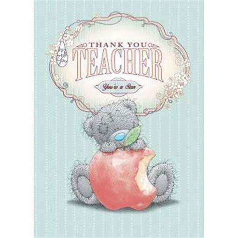 Me to you birthday thank you gifts for home ideas for mum mummy nan grandma. Thank You Teacher Me to You Bear Card (A01HX013) : Me to ...