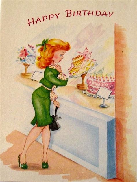 Pin By Jeanene Melville Carey On Women Vintage Birthday Cards