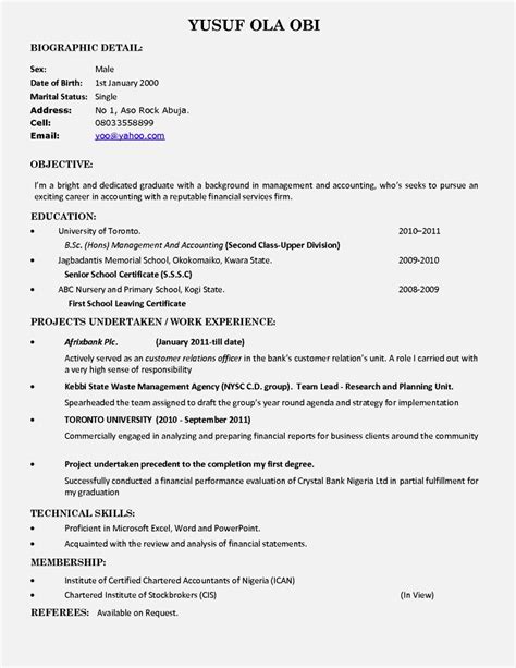 Looking to work as a fresh graduate in a dynamics organization seeking an individual with the ability to. How To's Wiki 88: How To Write A Cv In Nigeria