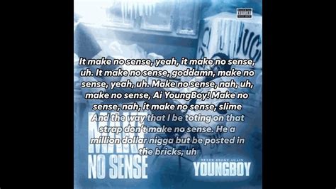 Nba Youngboy Make No Sense Lyrics Youtube
