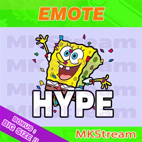 Twitch Emotes Spongebob Hype Etsy