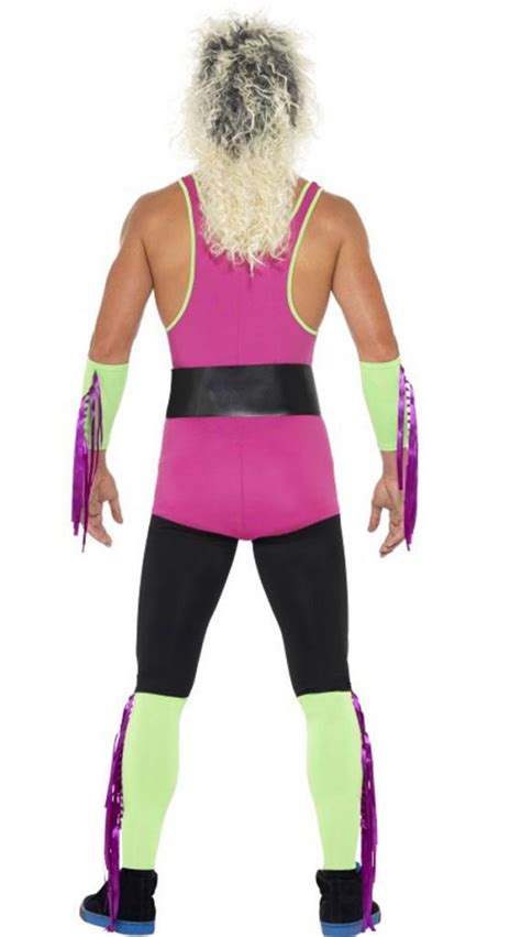 Wwe Retro Wrestler Adult Costume By Smiffys 27561 Karnival Costumes