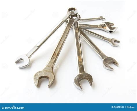 Different Sizes Chrome Vanadium Wrenches Stock Photo Image Of