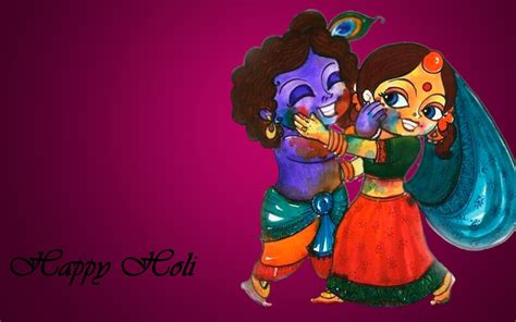 Radha Krishna Playing Holi Animated Holi Images Happy Holi Images