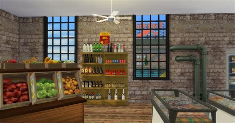 Tutorial The Sims 4 Grocery Store Mod Lote Industrial Grocery