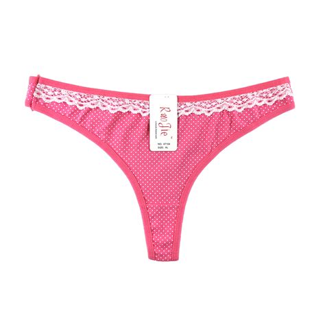 Fashion Design Embroidery Decoration Dot Printed Colorful Women Cotton G String Thongs Buy
