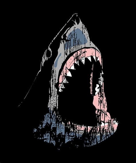 Abstract Great White Shark Digital Art By Calnyto Pixels