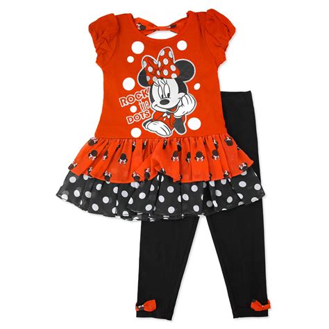 Disney Baby Minnie Mouse Infant And Toddler Girls Dress And Leggings