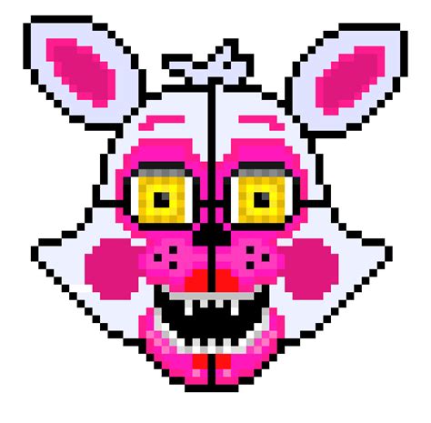 Pixel Art Grid Fnaf Head Funtime Foxy Fnaf Pixel Art