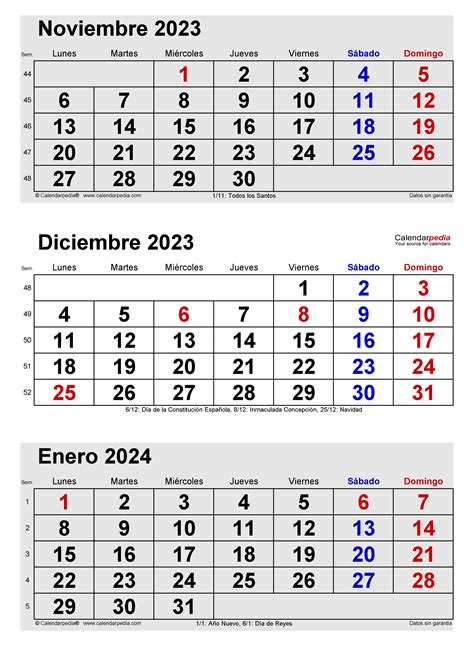 Calendario Diciembre 2023 En Word Excel Y Pdf Calendarpedia