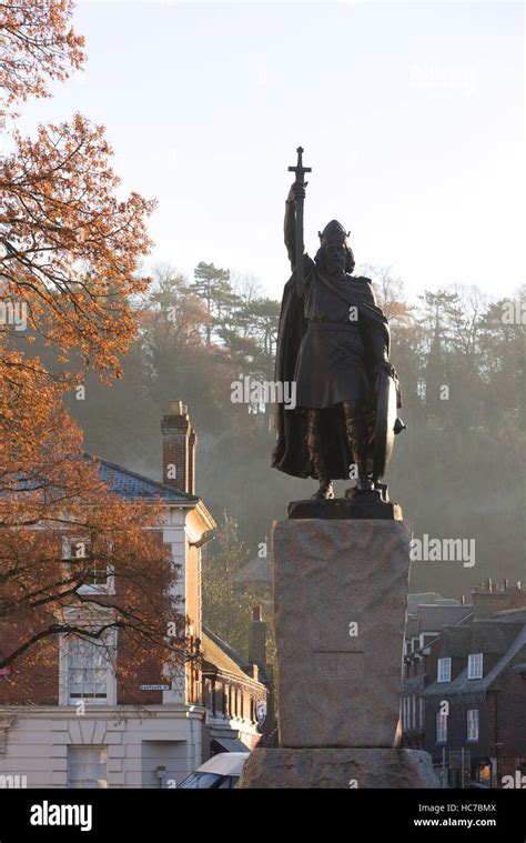 The Statue Of King Alfred The Great By Hamo Thornycroft In The Centre