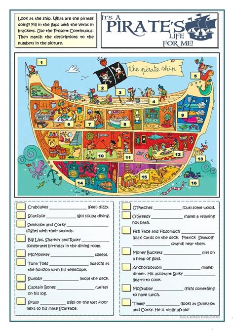 It S A Pirate S Life For Me Worksheet Free Esl Printable Worksheets Made By Teachers English