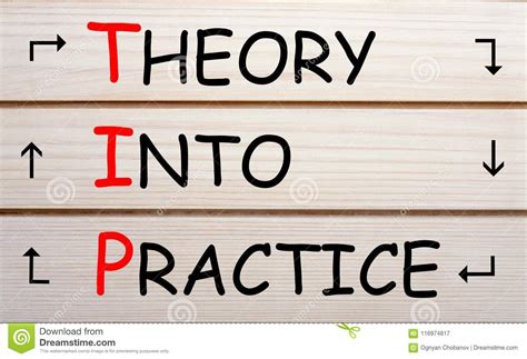 Theory Into Practice TIP Concept Stock Illustration - Illustration of ...