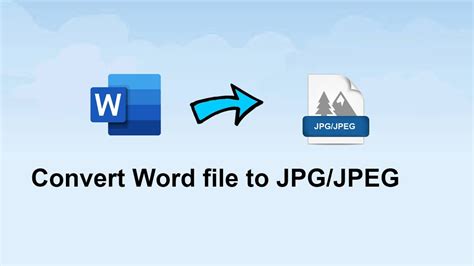 How To Easily Convert Word File To Jpeg Youtube
