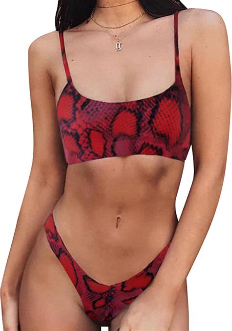 Amazon Es Bikinis Tiro Alto Mujer Ropa