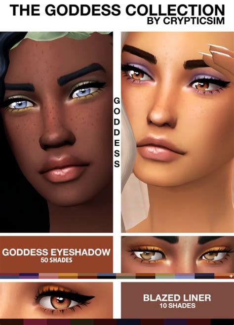 The Goddess Collection Eyeshadow Sims 4 Cc Makeup Sims 4 Game