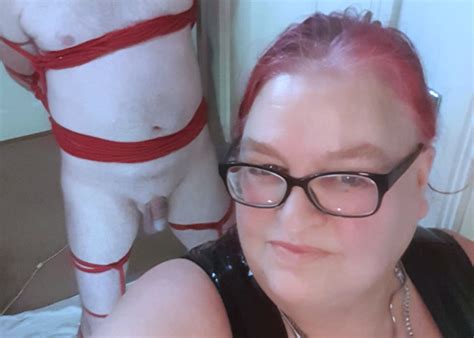 Post Orgasm Torment Session On A Man Tied To Ladder Bbw Bondage Bbw Domination Post Cum Play