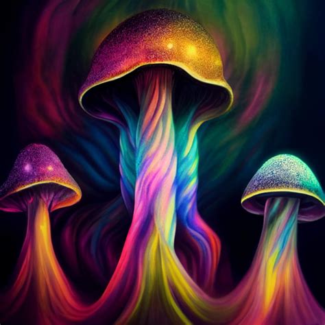Trippy Magic Mushrooms Midjourney Openart
