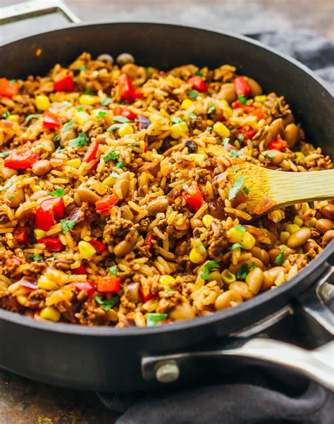 Southwest Beef And Rice Skillet Savory Tooth