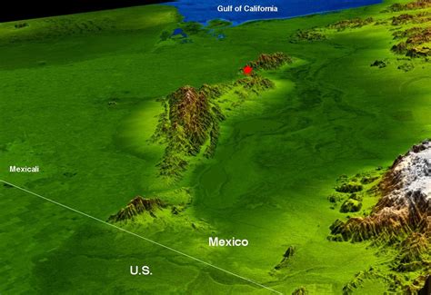 Baja Earthquake Perspective View