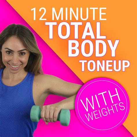 12 Minute Total Body Tone Up At Home Workout With Weights Home Weight