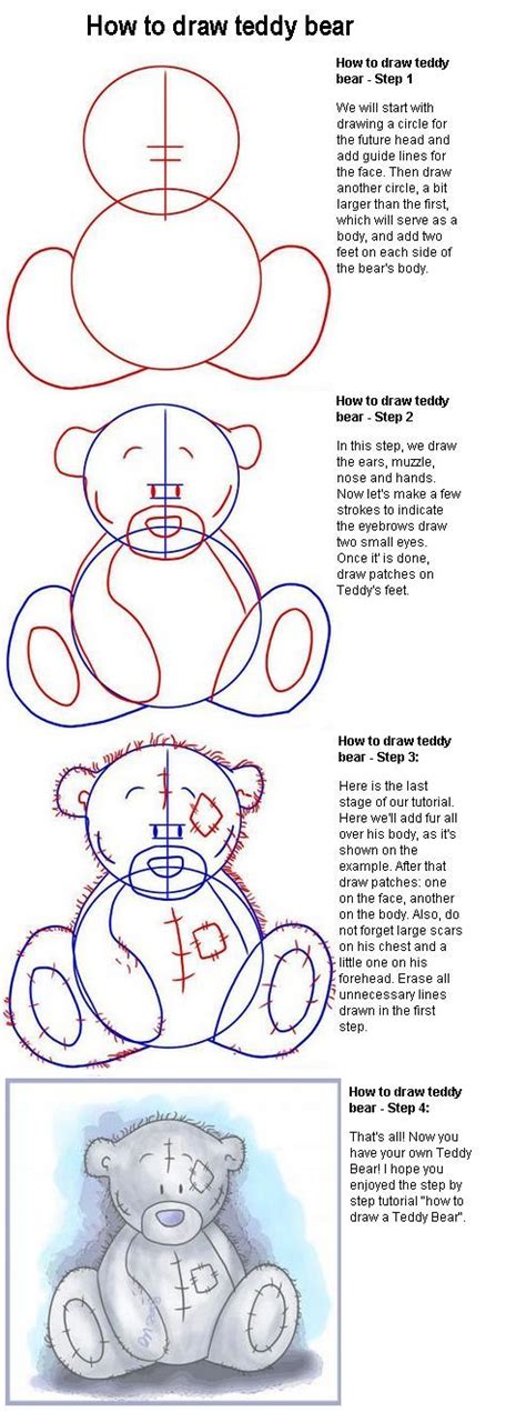 Would you like to draw a cartoon banner? how to draw a teddy bear - Google Search | Crafty ideas | Drawings, Bear drawing, Teddy bear drawing