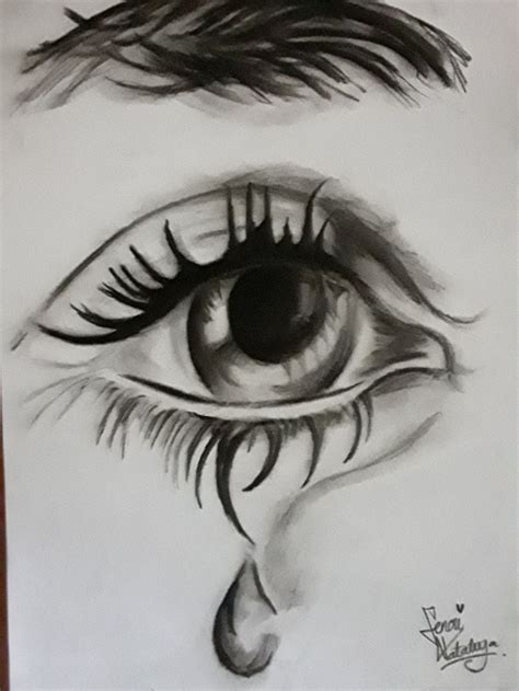 Eyes pencil drawing illustrations & vectors. Pencil art ️ black and white art eye👁 crying eye👁💦 in 2020 ...