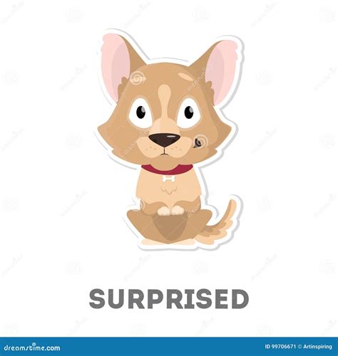 Isolated Surprised Dog Stock Vector Illustration Of Canine 99706671