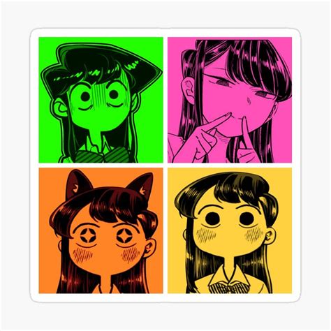 Manga Pop Art Funny Faces Sticker By Midnight Ideas Komi San Pop Art