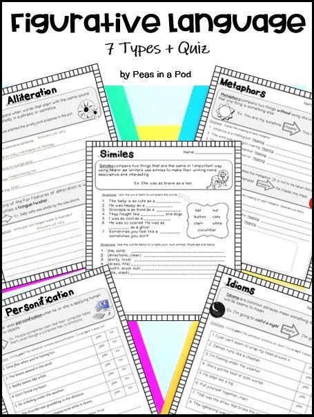 It uses an ordinary sentence to refer to something without directly stating it. Figurative Language Activities ~ Worksheets, Quiz ...
