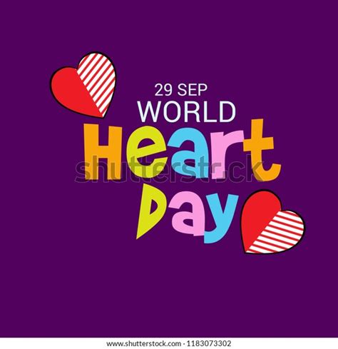Vector Illustration World Heart Day Background Stock Vector Royalty
