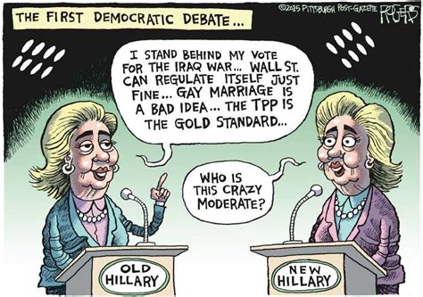 Political Cartoon On Hillary Wins Debate 16 75 By Rob Rogers The
