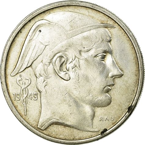 Coin Belgium 50 Francs 50 Frank 1949 Silver Km1361 European