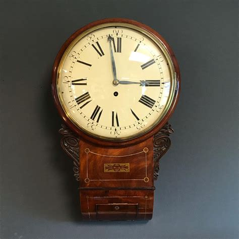 Mid 19th Century Drop Dial Fusee Wall Clock Wall Clocks Hemswell