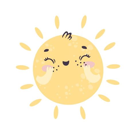 Premium Vector Sweet Sun Funny Cartoon Sun