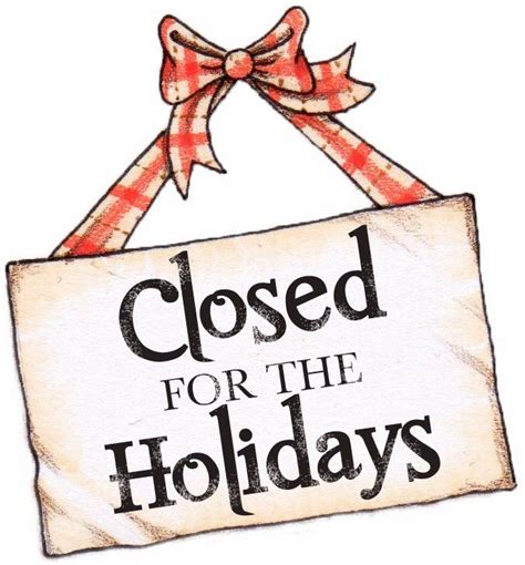Holiday Closed Sign Template