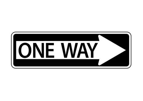 Best One Way Sign Illustrations Royalty Free Vector