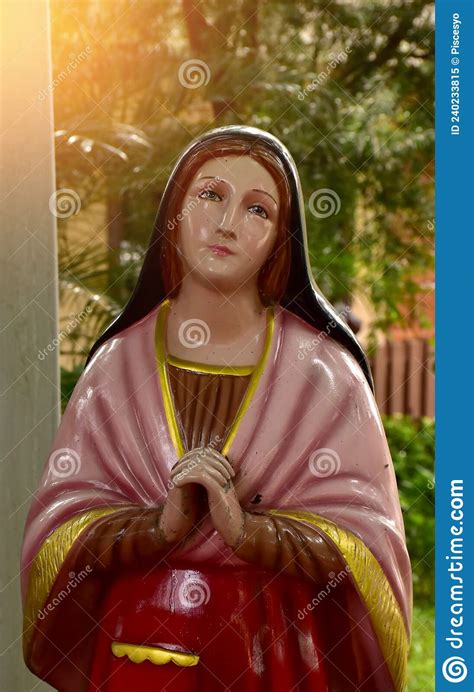 Statue Of Our Lady Of Grace Virgin Mary Stock Image Image Of Bible